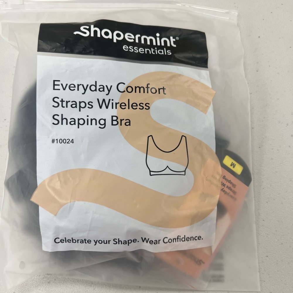NEW Year New Bra Shapermint Essentials Black Wireless removed only for photo - Picture 2 of 6